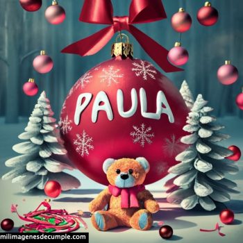imagenes feliz navidad con nombres 3d paula